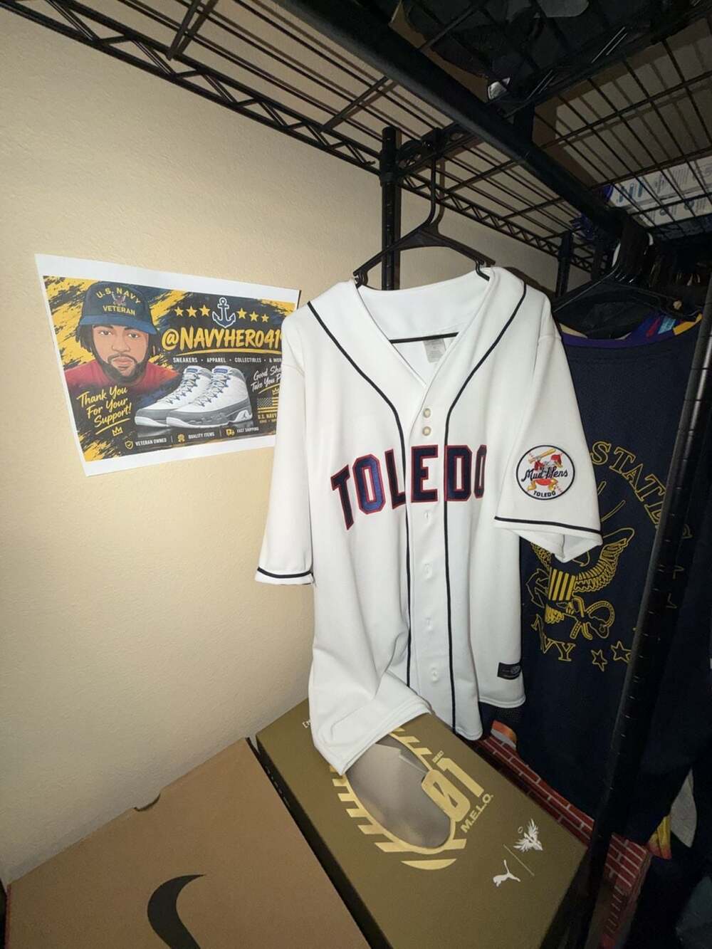 Toledo Mud Hens Baseball Jersey White